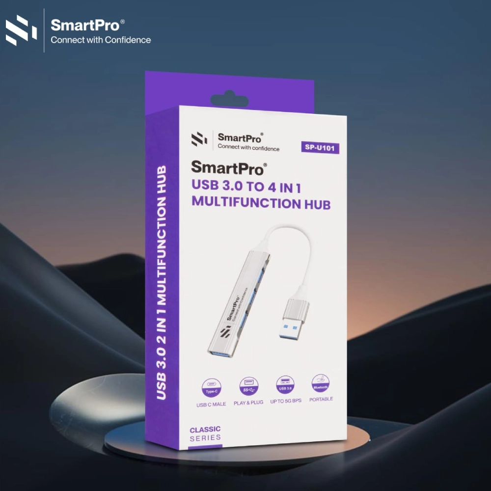 Smart Pro USB Hub 4 Port 3.0 | 2.0 (SP-U101A)